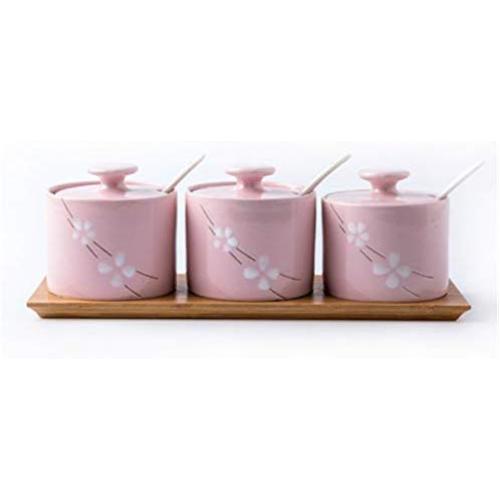 Mini Spice Jars Combination Creative Seasoning Jar Japanese Set Ceramic Household Three-piece Set