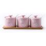 Mini Spice Jars Combination Creative Seasoning Jar Japanese Set Ceramic Household Three-piece Set