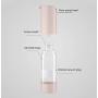 2PCS 30ml/1oz Plastic Clear Airless Vacuum Pump Press Bottle Empty Refillable Lotion Dispenser with Pink Lid Portable Travel Sample Packing Container Jar for Lotion Essence Emulsion Serum