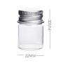 VASANA 12PCS 5ml Mini Empty Clear Glass Wish Bottles with Silver Aluminum Cap Portable Travel Size Cosmetic Essential Oil Powders Cream Storage Container Jars