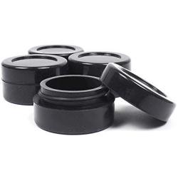 YHSWE Black 50Pcs 5ml Silicone Oil Container Non Stick Food Grade Storage Jar for Mutli Use