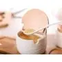 Bouteilles d'Épices Mini Cuisine Pot en Céramique 3 Pièces Créatif Blanc Bambou Bois Retour Facile Bouteilles d'Épices Mini Cuisine Pot en Céramique 3 Pièces Créatif Blanc Bambou Bois Retour Facile