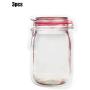 Walmeck Reusable Food Storage Bags, Jar Shaped Zip-Lock Food Fresh-Keeping Bag for Biscuits Snacks