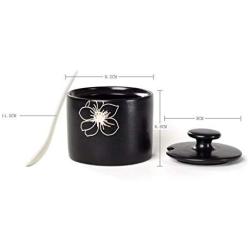 LQQGXLCondiment bottle, jar condiment storage box Spice jars, ceramic cans with lids, food storage containers with lids