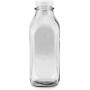 Cornucopia Quart Size Glass Milk Bottles (4-Pack); Retro Vintage Style Milk Jugs with Slip-On Lids, Extra Lids Included