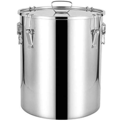 Food Storage Containers Jar 304 Stainless Steel with Lids Airtight Bpa Free Large, Cookie Jar Cereal Coffee Storage Containers Jar for Kitchen Pantry Organization Canister Candy Bulk, 11L/20L/32L