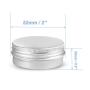 Round Silver Aluminum Metal Tin Storage Jar Containers with Secure Screw Top Lids for Cosmetic, Lip Balm,DIY Salves, Candles,pill, Skin Care and tea, 24pcs