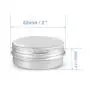 Silberner Aluminium Metall Tin Behälter mit sicheren Schraubverschlüssen für Kosmetik, Lippenpflege, DIY-Salben, Kerzen, Pillennahbox, Hautpflege und Tee, 24 Stück