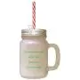 Green Brush The Teeth You Want To Keep Frosted Glass Mason Jar With Straw