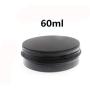 JKLcom 2 oz.Tins Black Aluminum Metal Tin Round Screw Top Lid Containers Jars Metal Storage Tin Jars Aluminum Tin Cans Travel Storage Tins,for Lip Balm DIY Cosmetics Salves,2 oz./2 Ounce/60 ML,12 Pack