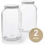 Paquet de 2 Pots en Verre de 1 Gallon avec Couvercle Plastique Étanchable, Tissu de Muslin, Bandes de Rubber - Fabriqué aux États-Unis - Large Ouverture - BPA Free - Kombucha, Kimchi, Kefir, Conserve, Thé Frais au Soleil, Fermentation, Conservation Alimen Paquet de 2 Pots en Verre de 1 Gallon avec Couvercle Plastique Étanchable, Tissu de Muslin, Bandes de Rubber - Fabriqué aux États-Unis - Large Ouverture - BPA Free - Kombucha, Kimchi, Kefir, Conserve, Thé Frais au Soleil, Fermentation, Conservation Alimen