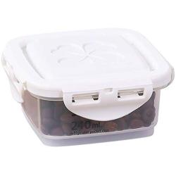 Storage Container With Flip Top Lid,Food Storage Tank With Scale,Cereal Storage Container Superimposable,Sealed Leakproof,Save Space,Durable,Heat Resistant And Cold Resistant,240ML