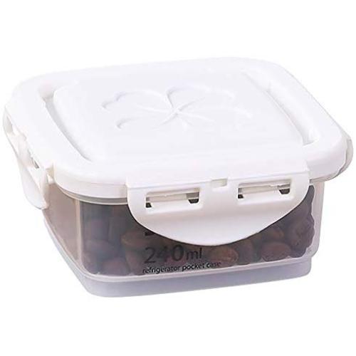 Storage Container With Flip Top Lid,Food Storage Tank With Scale,Cereal Storage Container Superimposable,Sealed Leakproof,Save Space,Durable,Heat Resistant And Cold Resistant,240ML