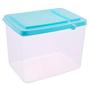 Kitchen Food Storage Jar Airtight Food Storage Kitchen Glass Jar Moisture-Proof Home Multi-Purpose Jam Bottle Cruet Storage Tank Plastic Transparent Cover With Whole Grains, 1.3L Blue