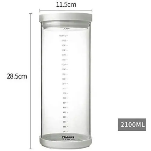 Glasbehälter für Yl Ly Versiegelte Dosen – Glasflaschen für Honig, Milchpulver, Süßigkeiten, Snacks, Kaffee, Nüsse (2100 ml)