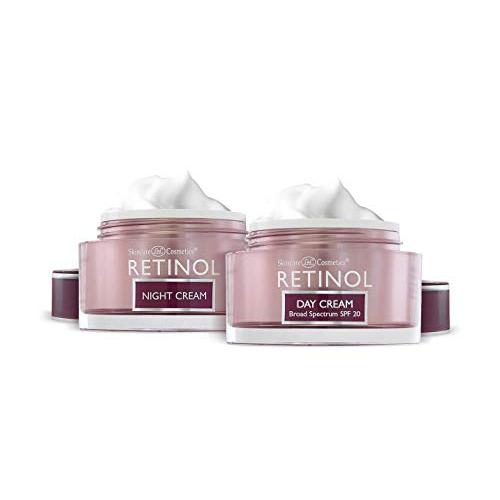 Retinol Anti-Aging, Vitamin Enriched Night Cream & Day Cream - Your 24 HOUR skincare duo that works day and night to give you younger-looking skin, 1 Ounce Each