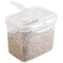 HUPLUE Kitchen Square Food Storage Containers Canister Pantry Organizer Jar Cereal Container Air Tight Canisters with Lids
