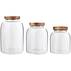 Glass Sealed Jars, Kitchen Household Grain Storage Tanks, Storage Spices/Pasta/Oatmeal/Coffee Beans