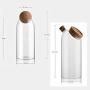 NNDQ Glass Jar with Airtight Seal Wood Lid Ball, 1200 ml Food Storage Canister, Kitchen Food, Grain, Storage Tank, Tea can, Set of 2