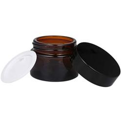 Xunlin 10pcs Empty 5g 10g 15g 20g 30g 50g Amber Glass Jars Skin Care Cream Bottles Cosmetic Container Travel Packing Eye Cream Pot Jar (Color : Amber, Size : 10g x 10pcs)