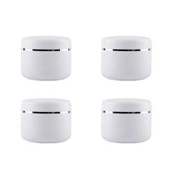 250ML 8 Oz Empty Cosmetic Jars with Dome Lids and Built-in Inner Liner Refillable Portable Scrubs Oils Container Storage Holder Case for Nail Accessories Salves Cream Lotion (Pack of 4, Silver)