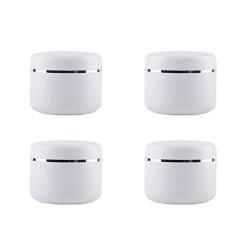 250ML 8 Oz Empty Cosmetic Jars with Dome Lids and Built-in Inner Liner Refillable Portable Scrubs Oils Container Storage Holder Case for Nail Accessories Salves Cream Lotion (Pack of 4, Silver)