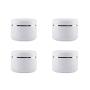 250ML 8 Oz Empty Cosmetic Jars with Dome Lids and Built-in Inner Liner Refillable Portable Scrubs Oils Container Storage Holder Case for Nail Accessories Salves Cream Lotion (Pack of 4, Silver)