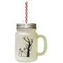 Black Tree Ghosts Boo Halloween Frosted Glass Mason Jar With Straw Black Tree Ghosts Boo Halloween Frosted Glass Mason Jar With Straw