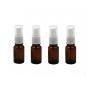 6PCS 10ml Reusable Empty Glass Pump Bottle/Jars/Container/Vessel with White Plastic Cap - Cosmetic Make up Dispenser for Essential Oil Shampoo Sample Press Bottle