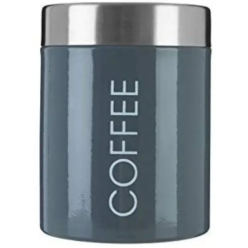 Premier Housewares Liberty Coffee Canister-Grey, H13 x W10 x D10cm Premier Housewares Liberty Coffee Canister-Grey, H13 x W10 x D10cm