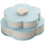 JUSTDOLIFE Snack Serving Tray 10-Section Rotary Double-layer Nut Serving Tray Candy Plate