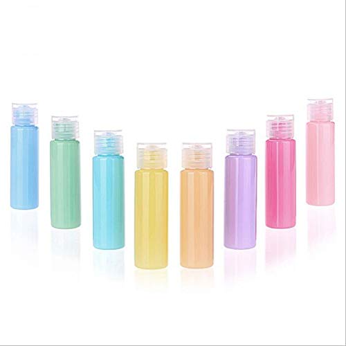 12PCS PET Plastic Flip Bottle Portable Travel Bottle Refillable Sample Container Jar Pot Vial Cosmetic Packing For Essential Oil Perfume Shampoo Shower Gel Emulsion Color Random