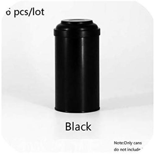 Double Lid Sealed Kitchen Storage Tank Round Iron Can Metal Household Tea Box Biscuit Containers Coffee Power Bottles Candy Jars,Black