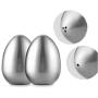 Stainless Steel Egg shape Spice Jar Seasoning Can Sugar Box Kitchen Spice Storage Jars Seasoning Cans BBQ Storage Box KC1705