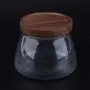 dailymall Food Storage Jar Canister With Walnut Wooden Lid For Tea Coffee Spice - 500ML