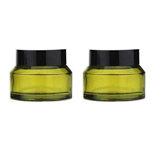 2PCS Bouteilles en Verre Portables Inclinées avec Liner PP pour Cosmétiques, Crèmes, Lotion, Rangement de Voyage pour Contenants de Maquillage, Lip Balm, Crème Oculaire, Corps 2PCS Bouteilles en Verre Portables Inclinées avec Liner PP pour Cosmétiques, Crèmes, Lotion, Rangement de Voyage pour Contenants de Maquillage, Lip Balm, Crème Oculaire, Corps