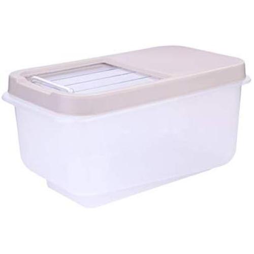 BESTONZON Household Sealed Insect-proof Rice Bucket Storage Box Plastic Moisture-proof Rice Cylinder 10kg Kitchen Thick Flour Bucket, 8kg capacity