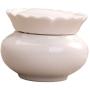 joyMerit Ceramic Storage Jar with Lids, Food Storage Canister for Serving Tea, Coffee, Spice and More - White