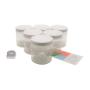 Clear 8 oz Plastic Jars with White Lids (6 pk) with Balm Jar - PET Round Refillable Containers