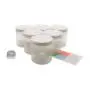 Clear 8 oz Plastic Jars with White Lids (6 pk) with Balm Jar - PET Round Refillable Containers