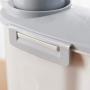 Wlanp Rice Storage Bin,Plastic Seal Can Kitchen Food Jar Dry Storage Tank Grain Sealed Container Suitable for Kitchen Refrigerator