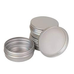 Baitaihem 30ml Metal Tins Aluminum Round Tins Storage Container for DIY Beauty,Cosmetics,Accessories, Pack of 12