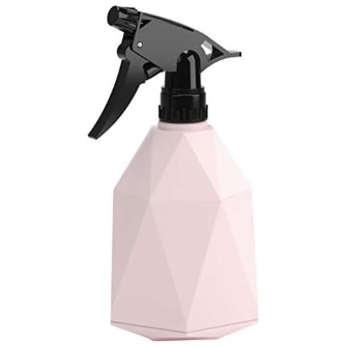 Plastic Spray Bottle, Pressure Watering Can, Plant Mister, Water Spray Bottle with Adjustable Nozzle, 0.6L/20oz Handheld Spray Bottles for Outdoor Indoor Garden, Plants, Cleaning Solutions (Pink)