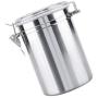 BESTONZON 1062ML Stainless Steel Sealed Cans Coffee Beans Storage Tank Snacks Container Home Kitchen Tool (10x17cm)