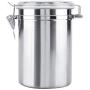 BESTONZON 1062ML Stainless Steel Sealed Cans Coffee Beans Storage Tank Snacks Container Home Kitchen Tool (10x17cm)