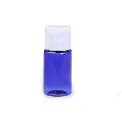 12PCS Cobalt Blue 10ml 0.34oz Empty Flip Cap Plastic Bottle Vial Container BPA-Free Jar Pot For Travel Liquid Sample Lotions Shampoo Creams Makeup Comestic Water Shower Gel Emollient