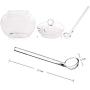 Hemoton Glass Sugar Dispenser,Sugar Container with Lid and Spoon,Transparent Jars Spice Jars Storage Container for Kitchen(350ml)