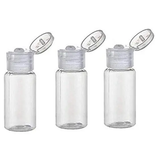 12Pcs 15Ml/0.5oz Empty Clear Plastic Soft Squeezable Bottle With Flip Cap For Cosmetic Sample Lotion Shower Gel Emulsion Toiletries Storage Containers Jars