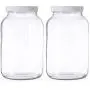 Paquet de 2 – Bocal en verre de 1 Gallon avec Bouchon Plastique à Joint Élastique – Bocal Mason Sûr pour la Fermentation du Kombucha, du Kefir, du Pickling, du Stockage et de la Conserve – Par Kitchentoolz Paquet de 2 – Bocal en verre de 1 Gallon avec Bouchon Plastique à Joint Élastique – Bocal Mason Sûr pour la Fermentation du Kombucha, du Kefir, du Pickling, du Stockage et de la Conserve – Par Kitchentoolz