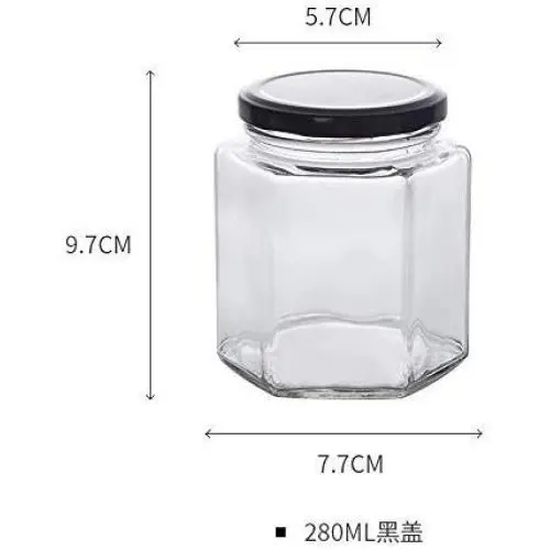 Kitchen Food Storage Jar Airtight Food Storage Sealed cans Glass Food Storage Jars Glass Bottles Honey Bottles enzymes cans Food cans Storage Tanks , 280ml Black Cover Kitchen Food Storage Jar Airtight Food Storage Sealed cans Glass Food Storage Jars Glass Bottles Honey Bottles enzymes cans Food cans Storage Tanks , 280ml Black Cover